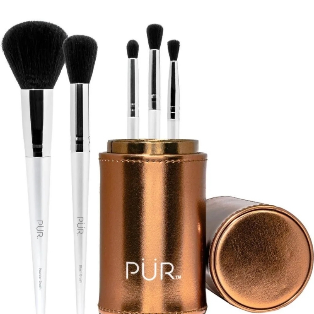 PÜR Minerals Care 5-Piece Brush Set with Holder